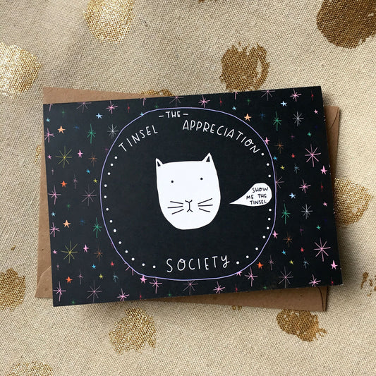 Tinsel society card
