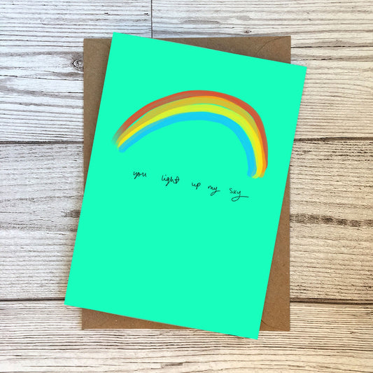 You light up my skies card