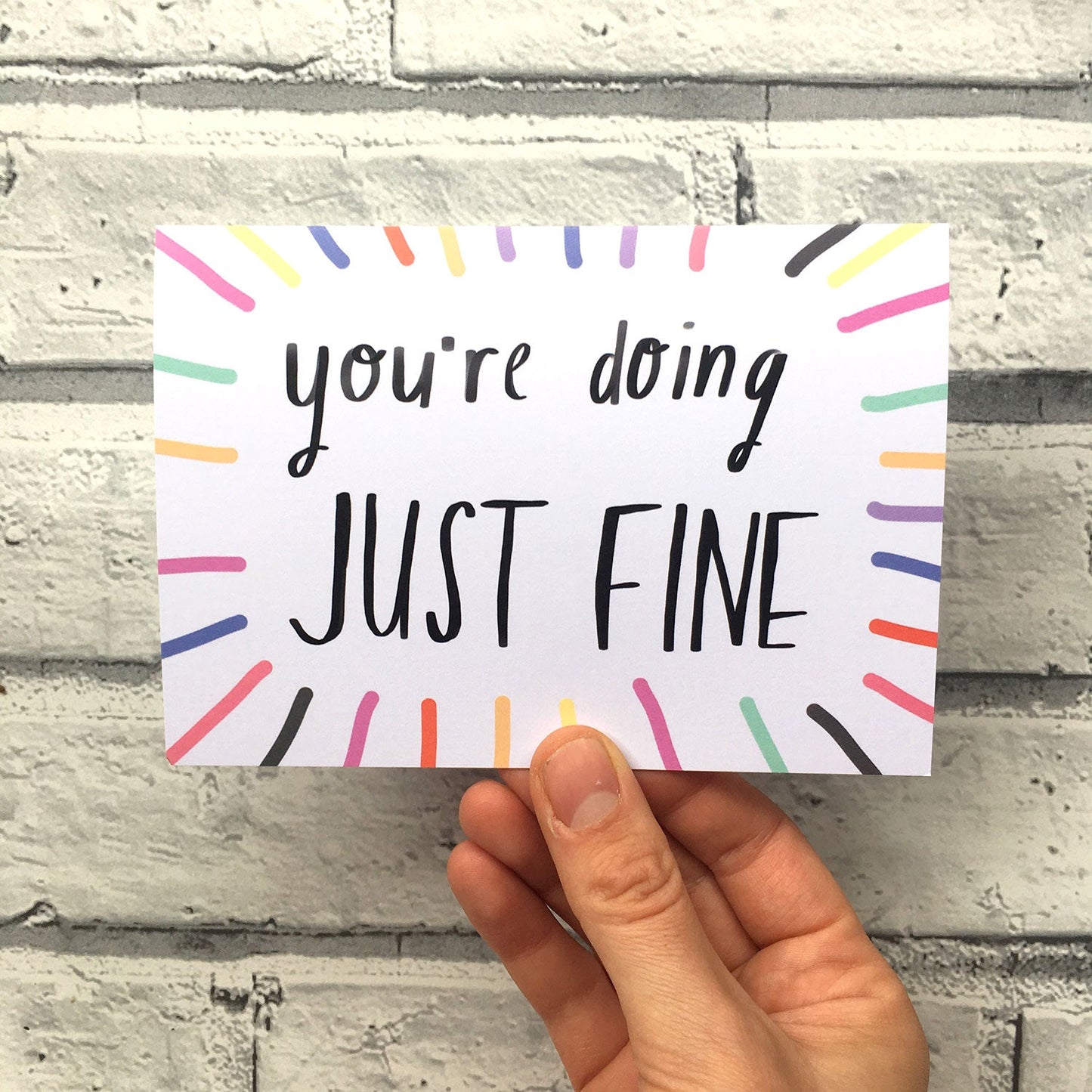 Doing JUST FINE Card