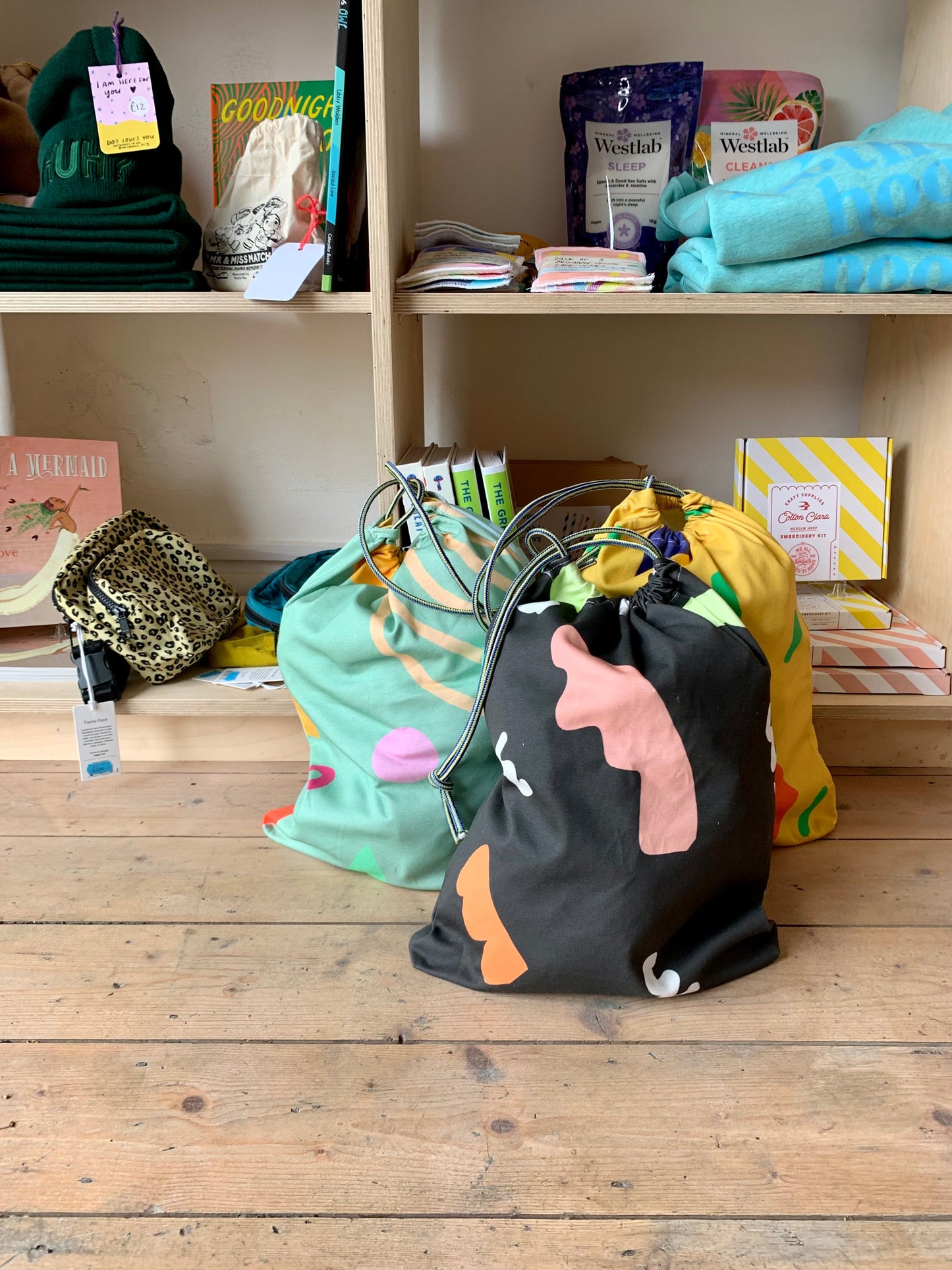 Totally Rad rope drawstring bag