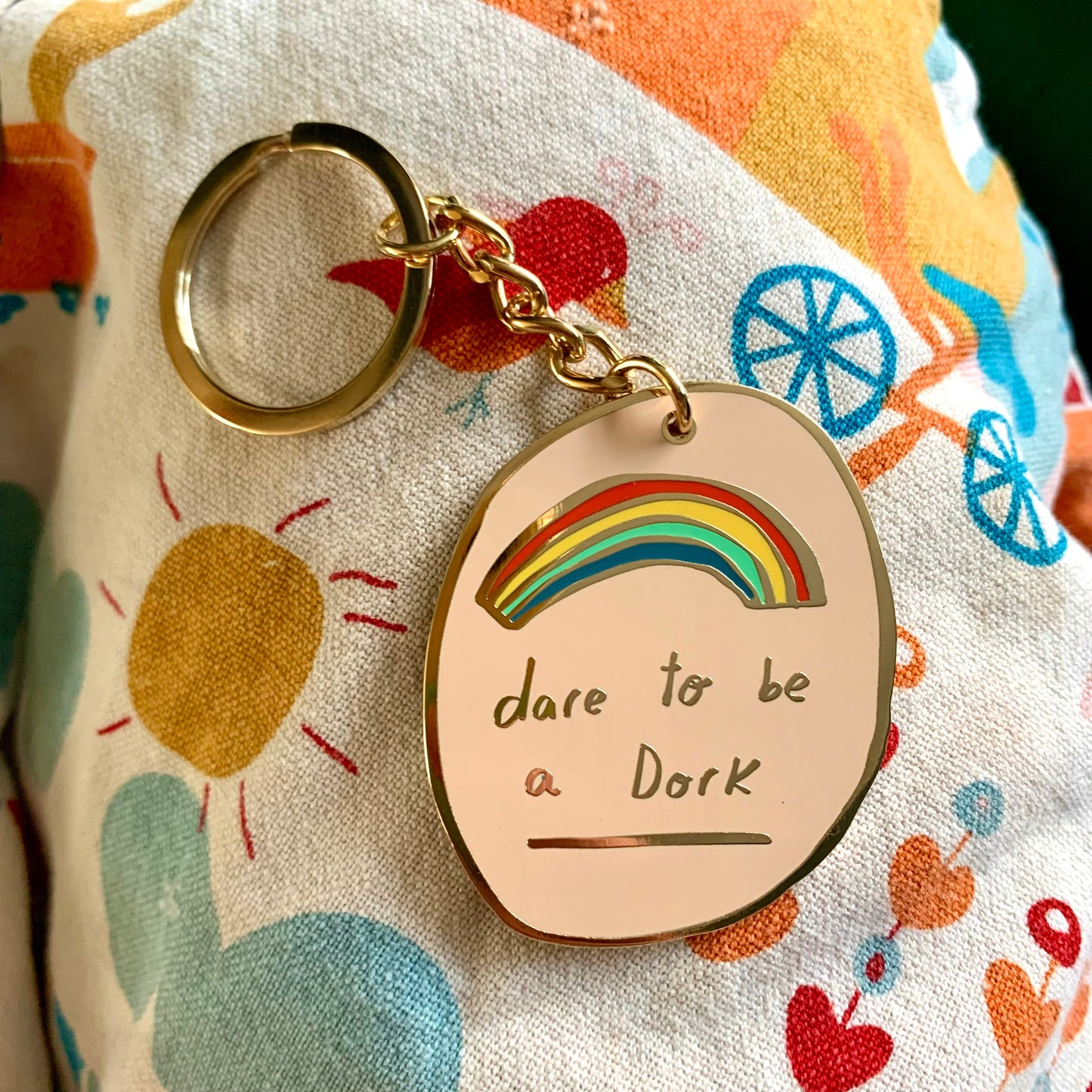 Enamel Keyring: Dare to be a Dork