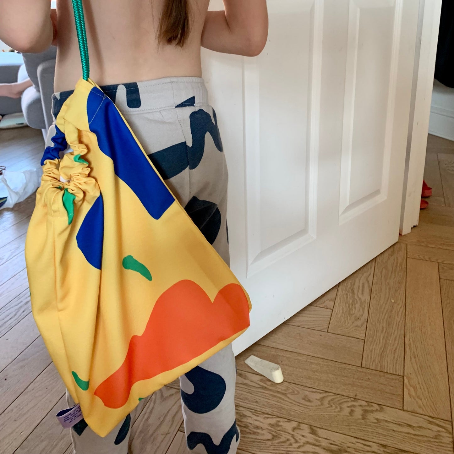 Totally Rad rope drawstring bag