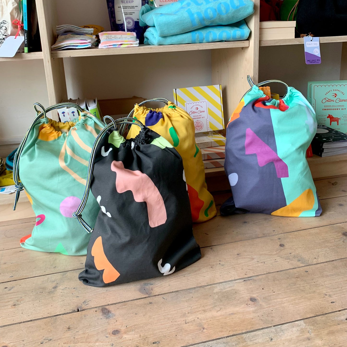 Totally Rad rope drawstring bag