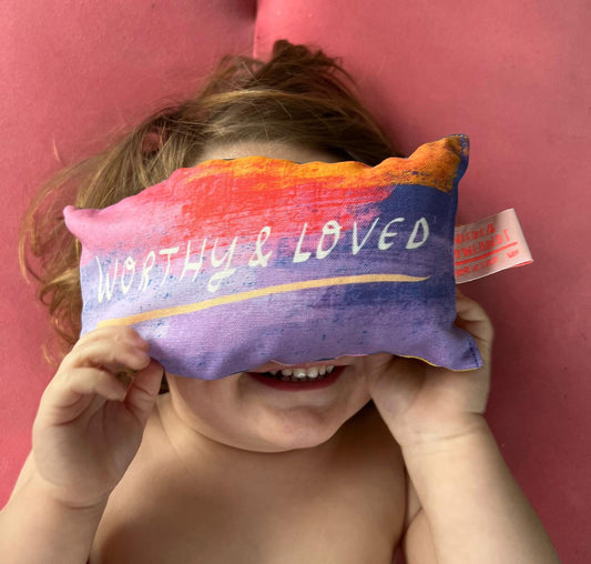WORTHY & LOVED Handmade affirmation Lavender Bag: for zen, meditation deep sleep and yoga