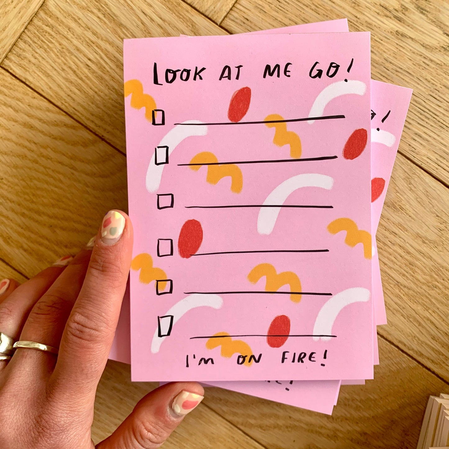 Desk Jotter: Look at me go, I'm on fire to do list pad