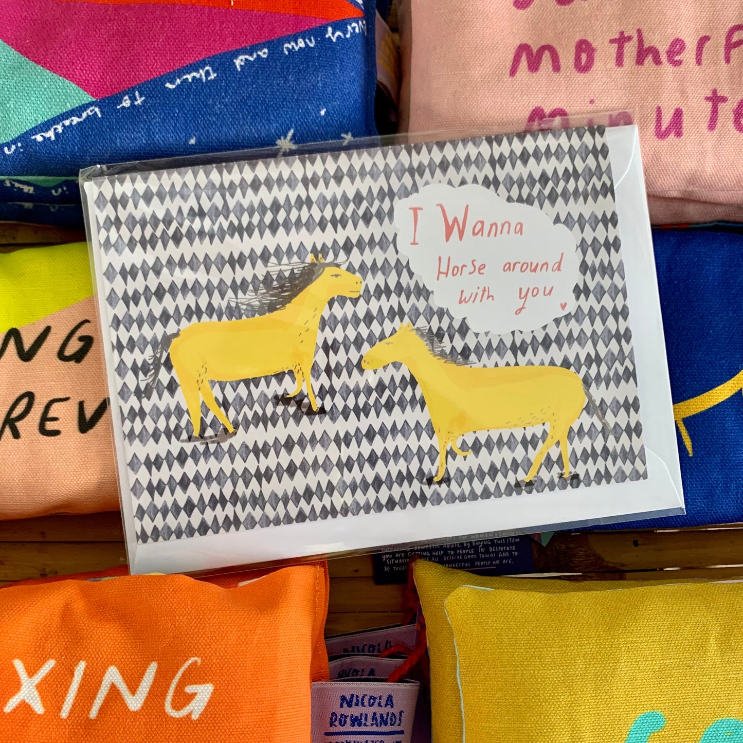 I wanna horse around with you card