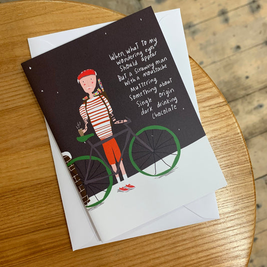 Single Speed Santa card