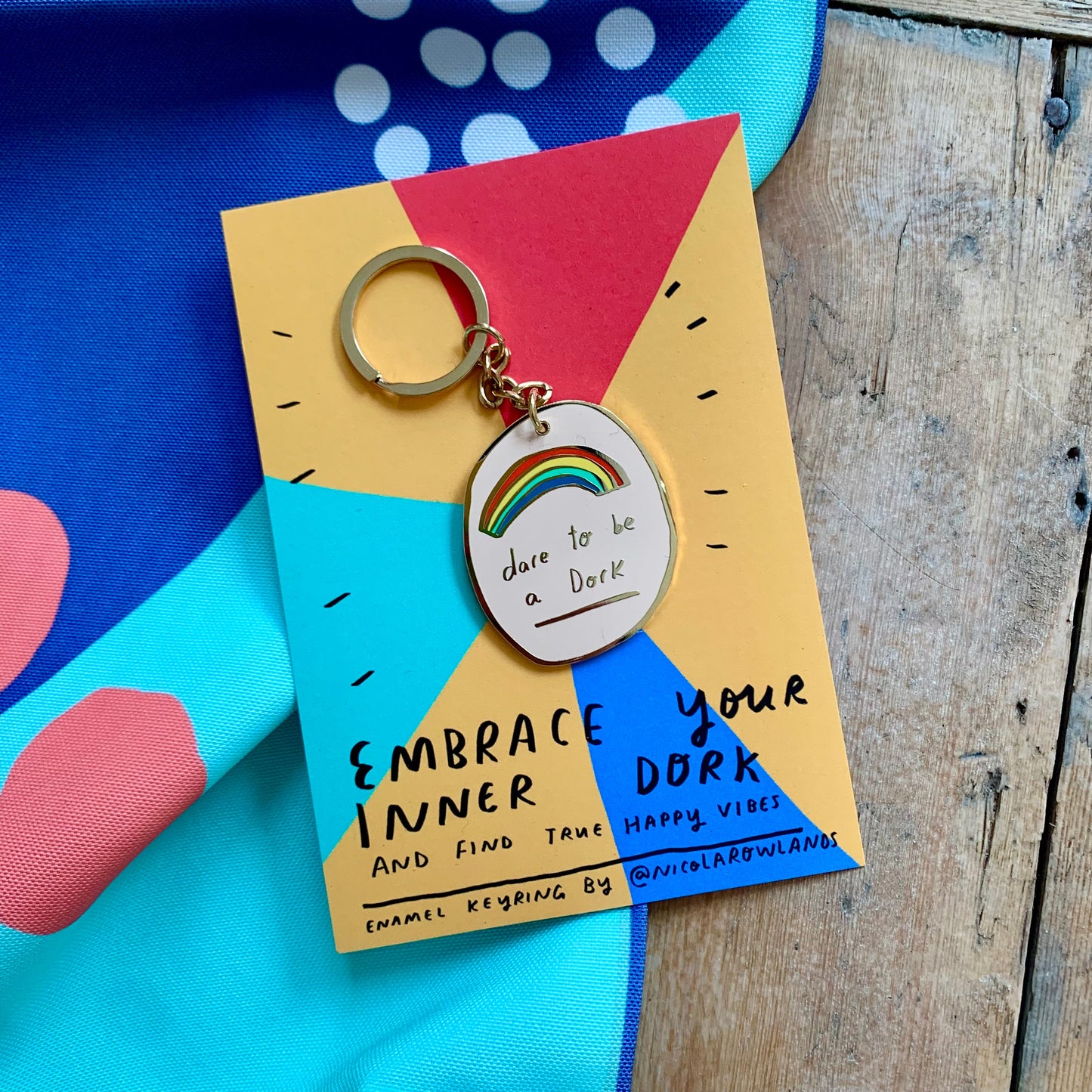Enamel Keyring: Dare to be a Dork