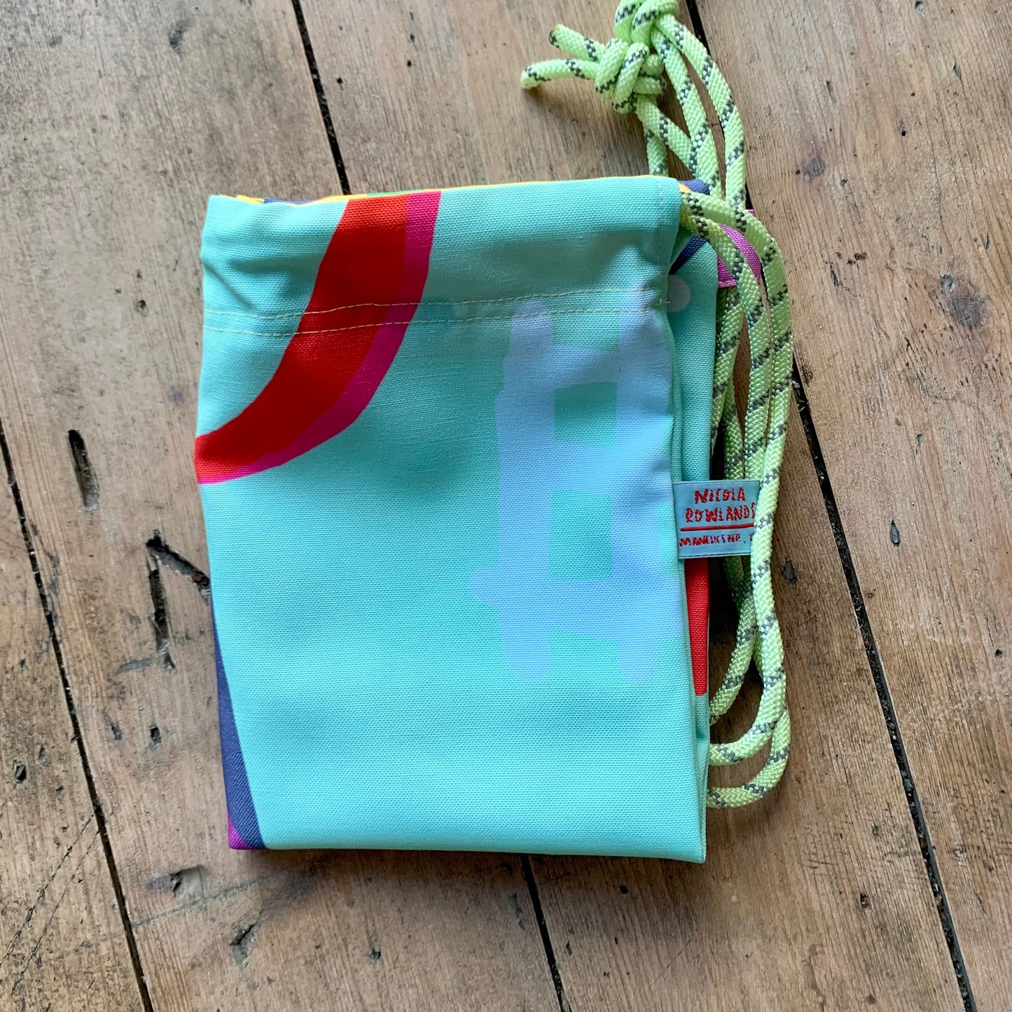 Totally Rad rope drawstring bag