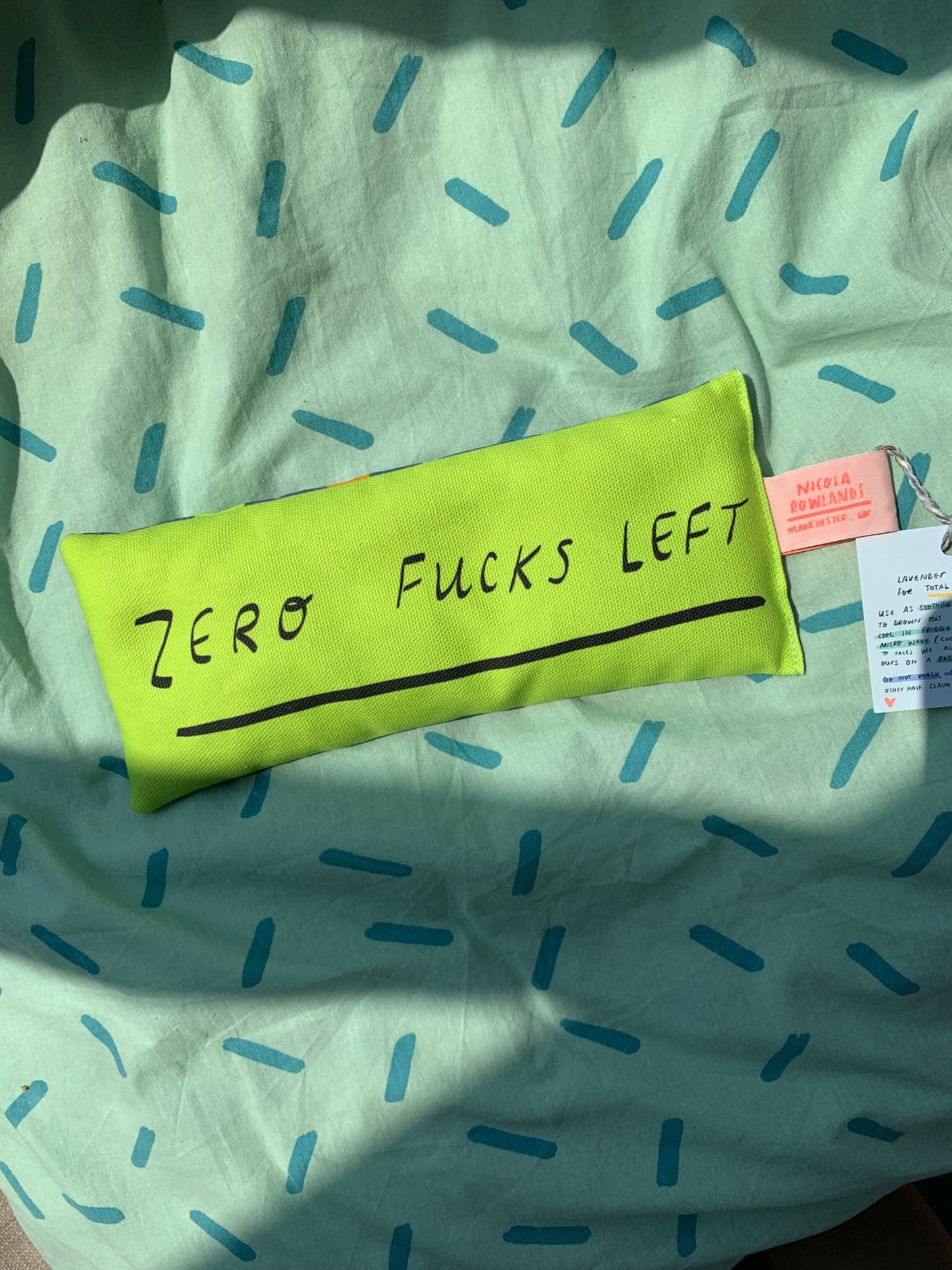 Handmade Lavender Bag: zero f*cks left