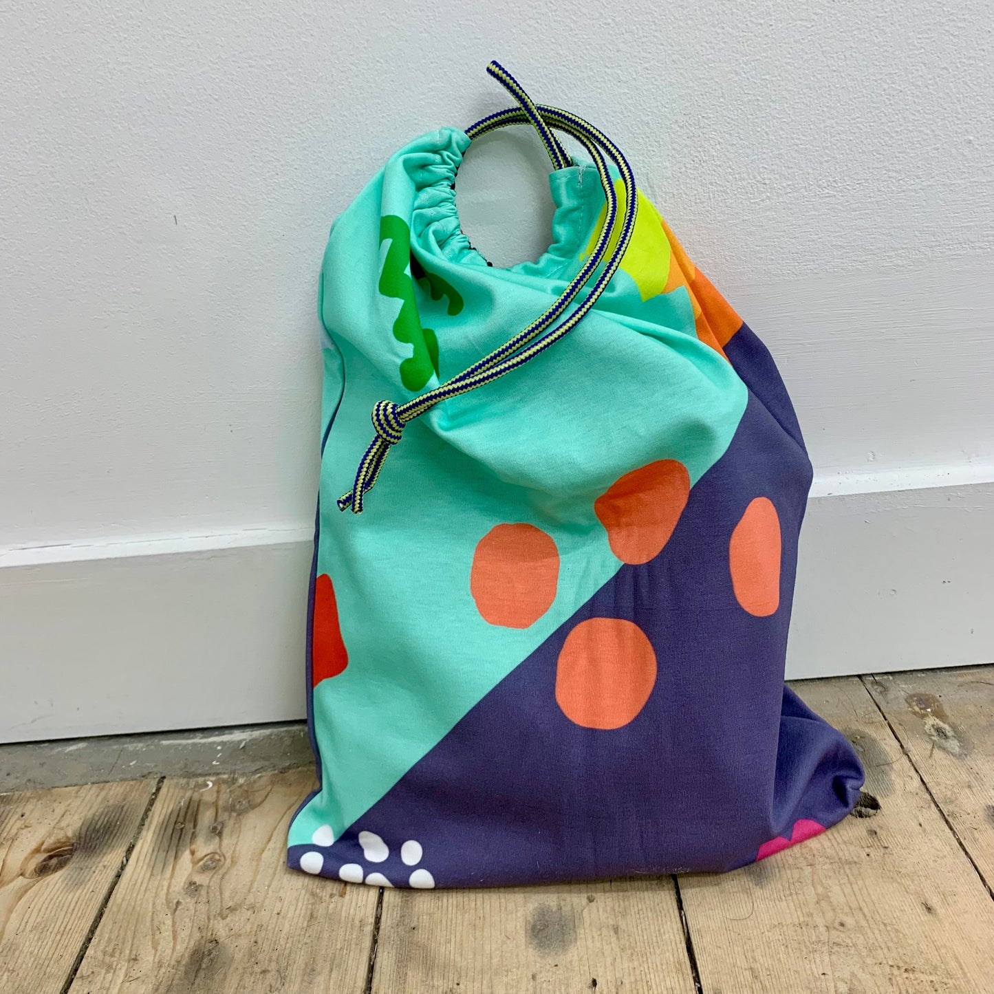 Totally Rad rope drawstring bag