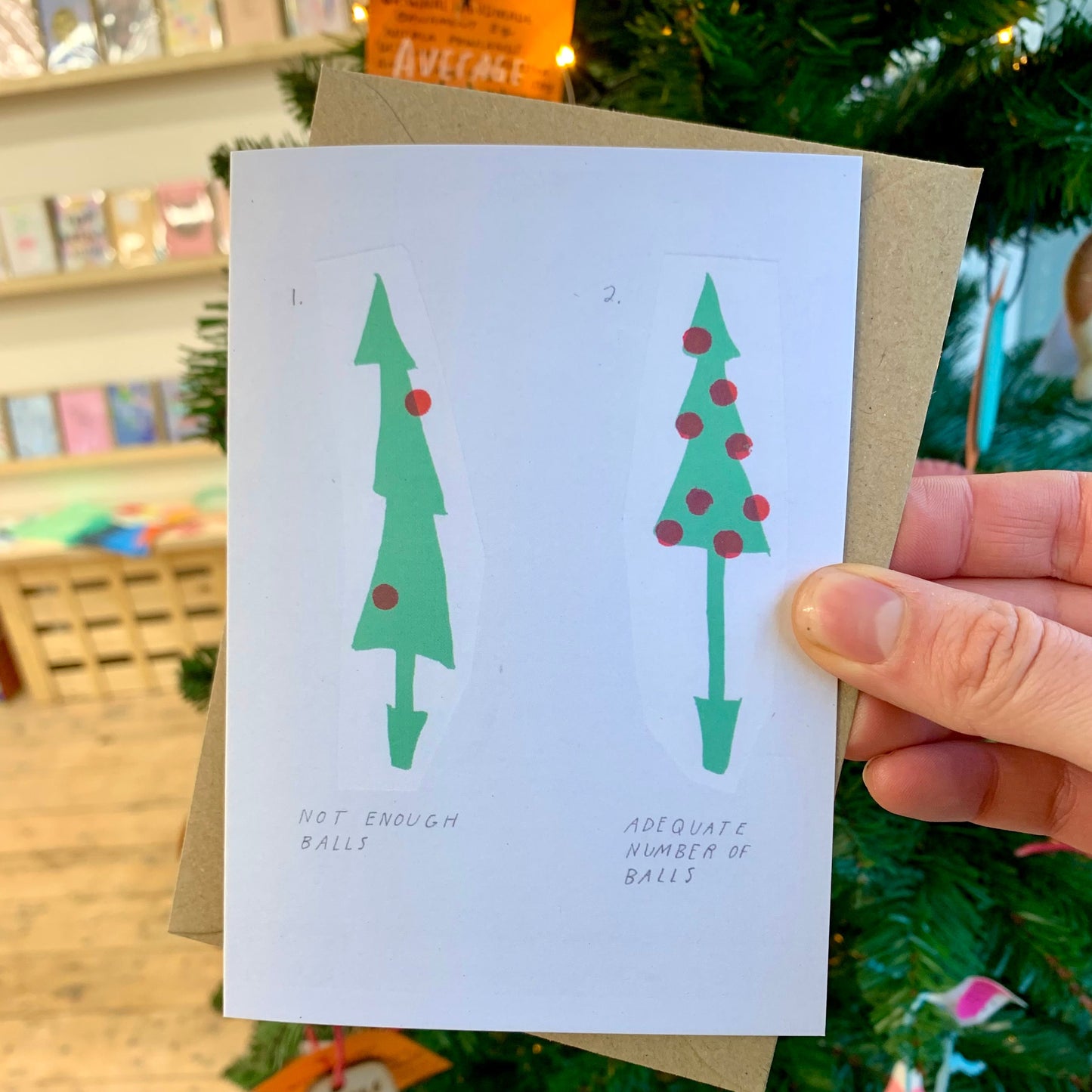 Adequate balls christmas card