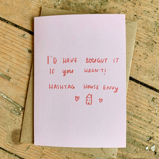 Hashtag house envy card