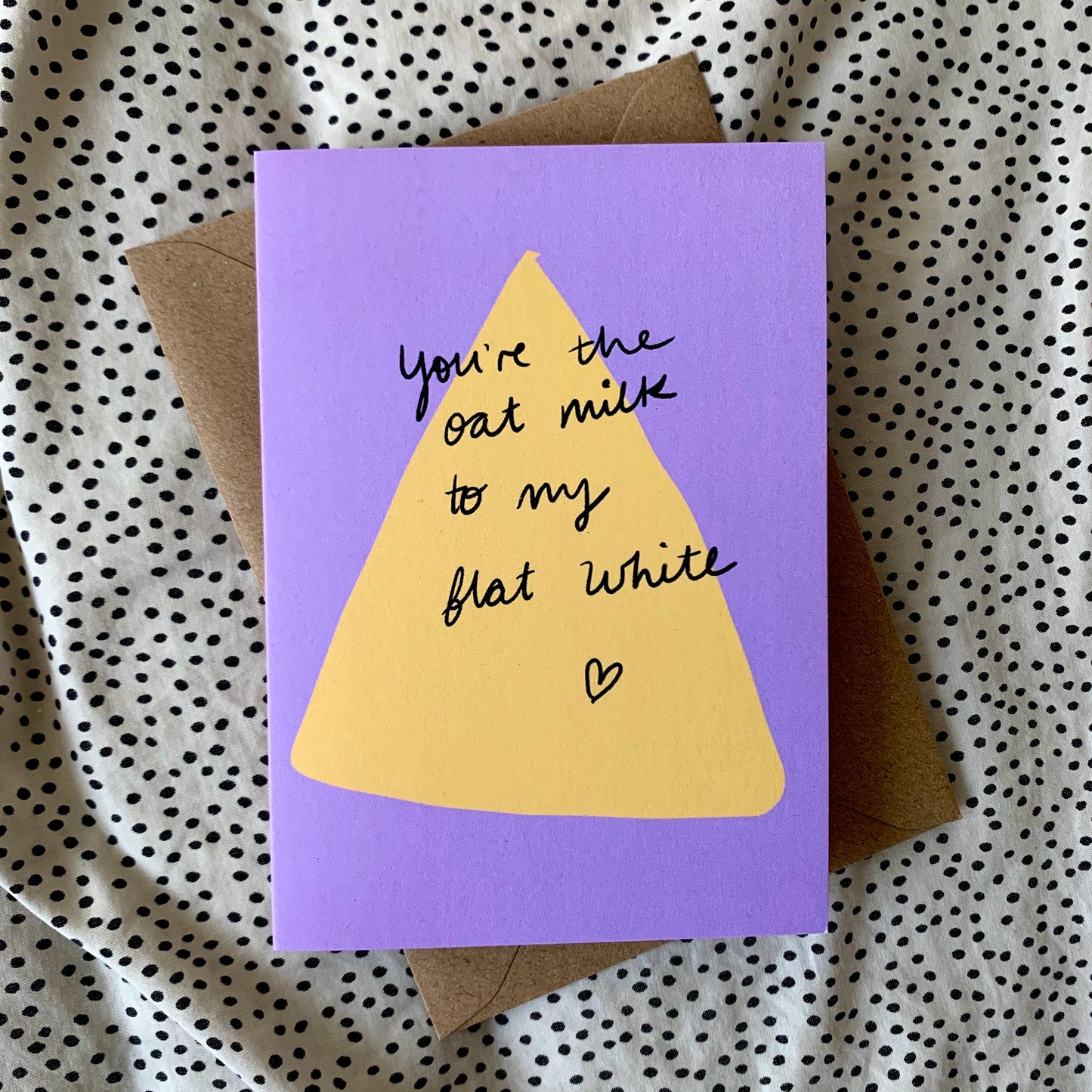 Oat milk to my flat white card