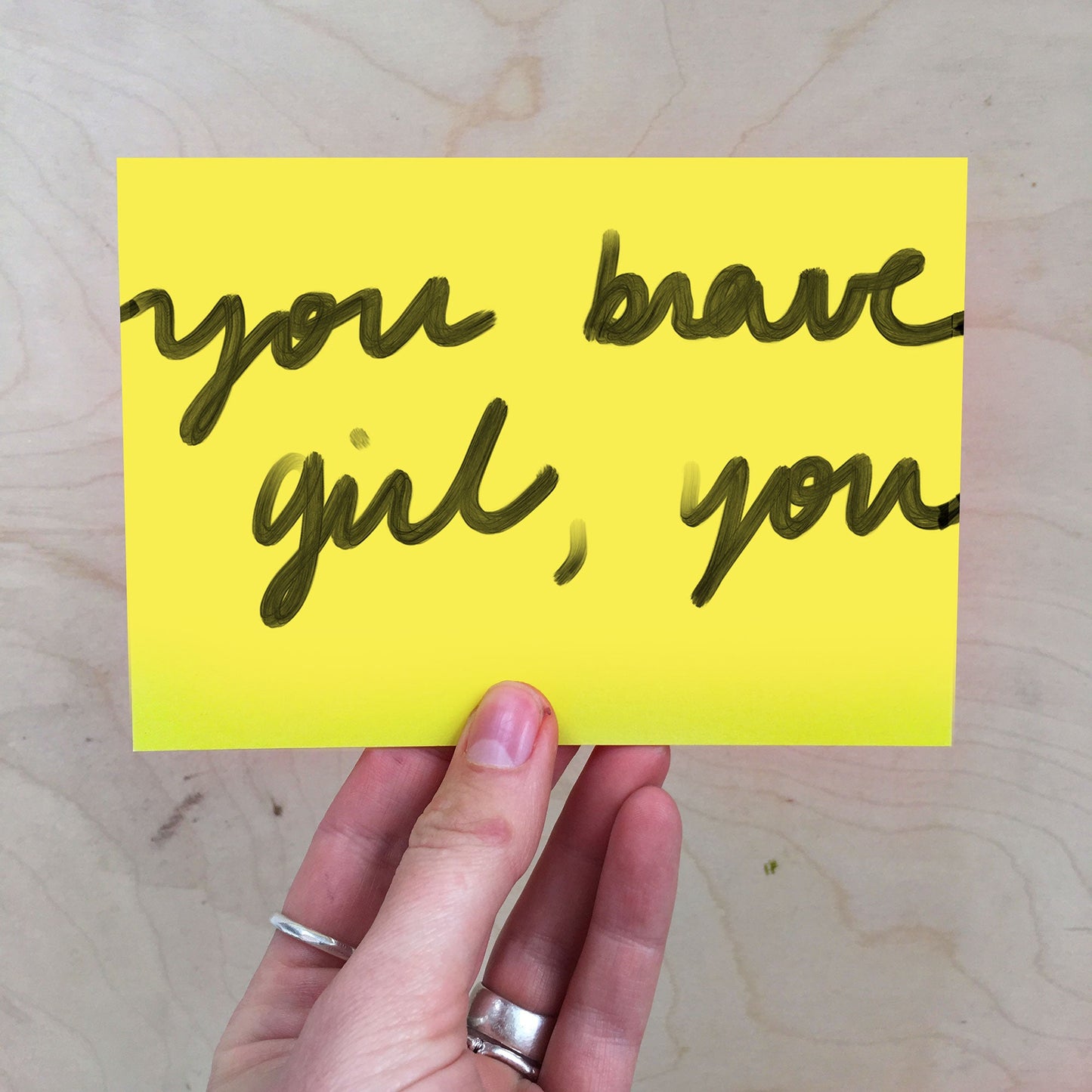 You brave girl card
