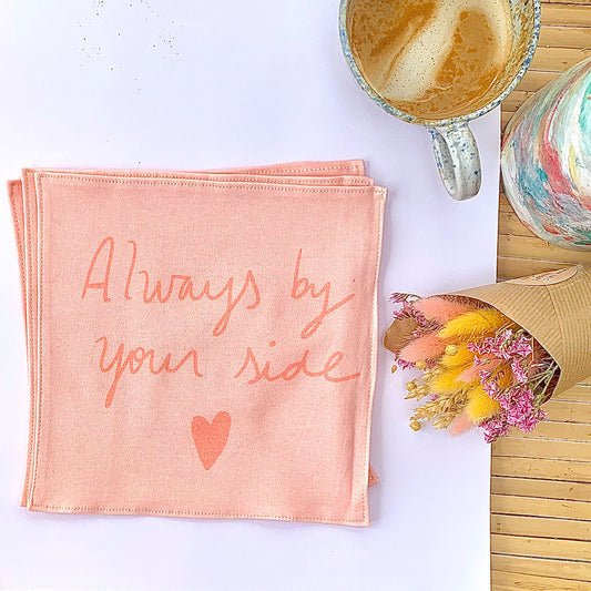 Always by your side organic cotton handkerchief