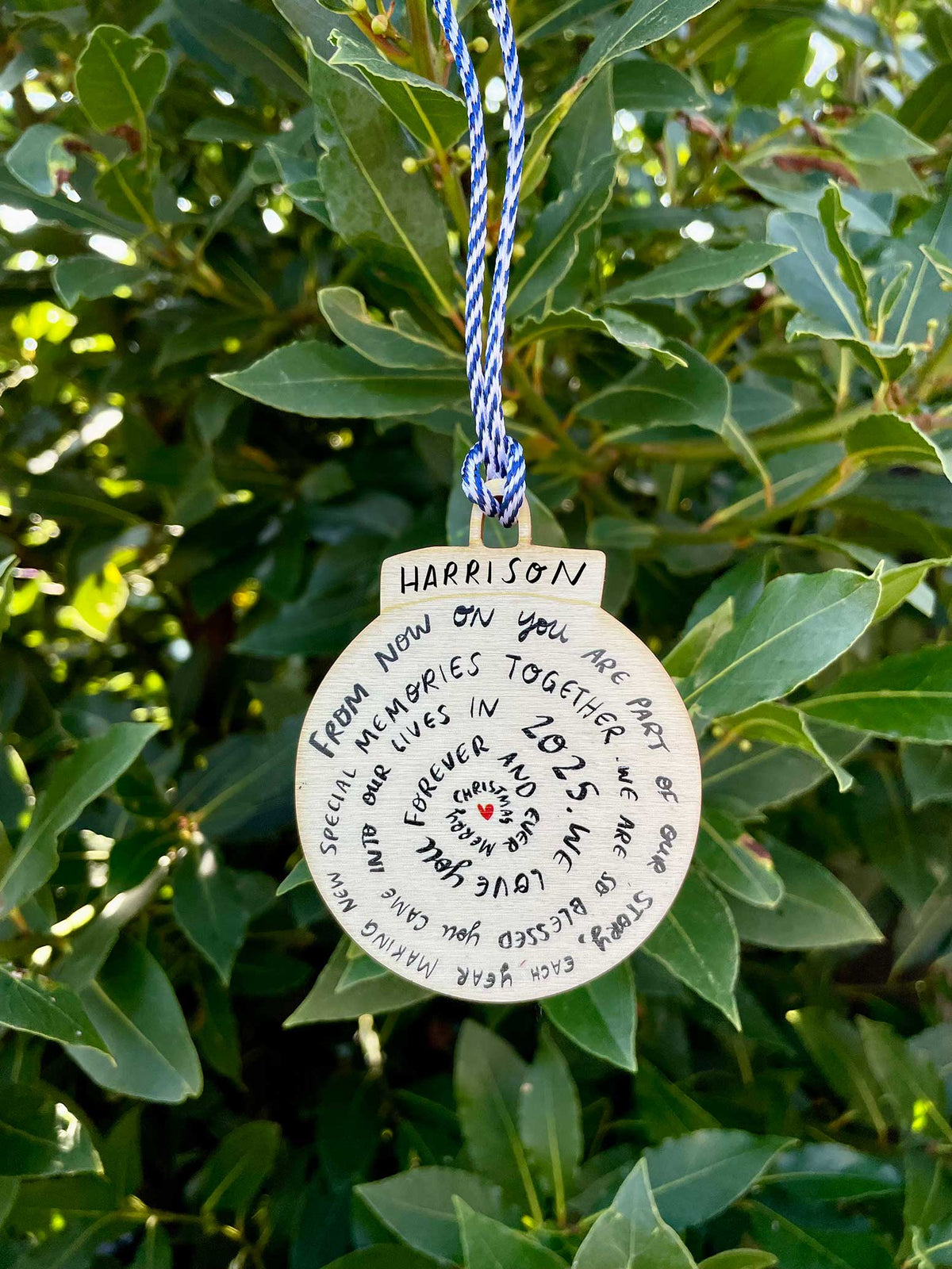 Wooden Christmas Ornament Baby's first Christmas 2026