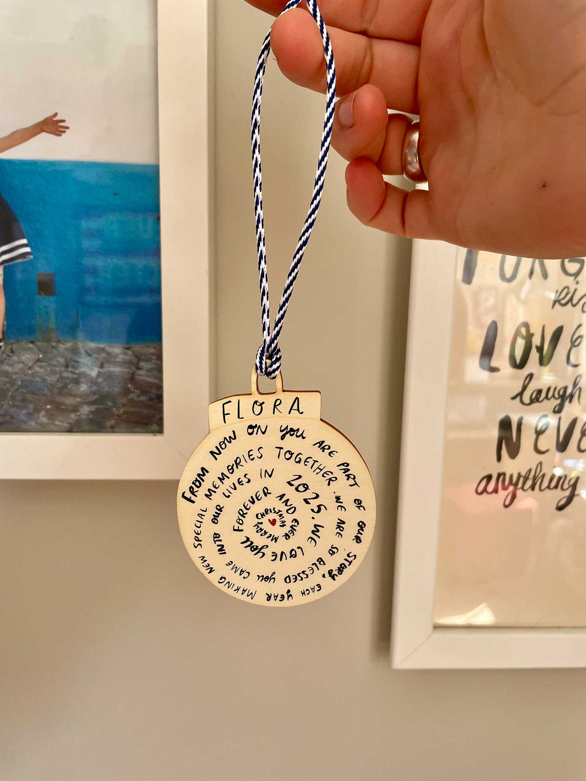 Wooden Christmas Ornament Baby's first Christmas 2026