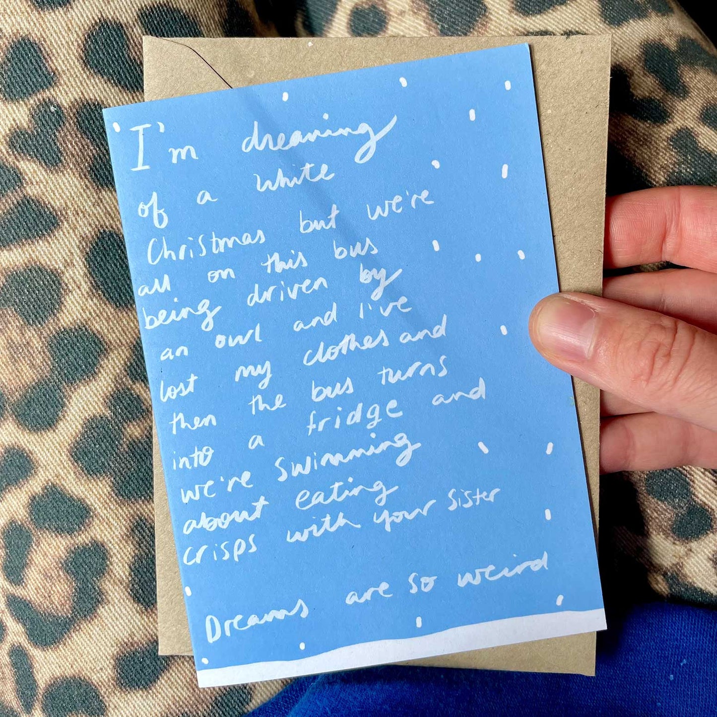 Dreams are weird Christmas card