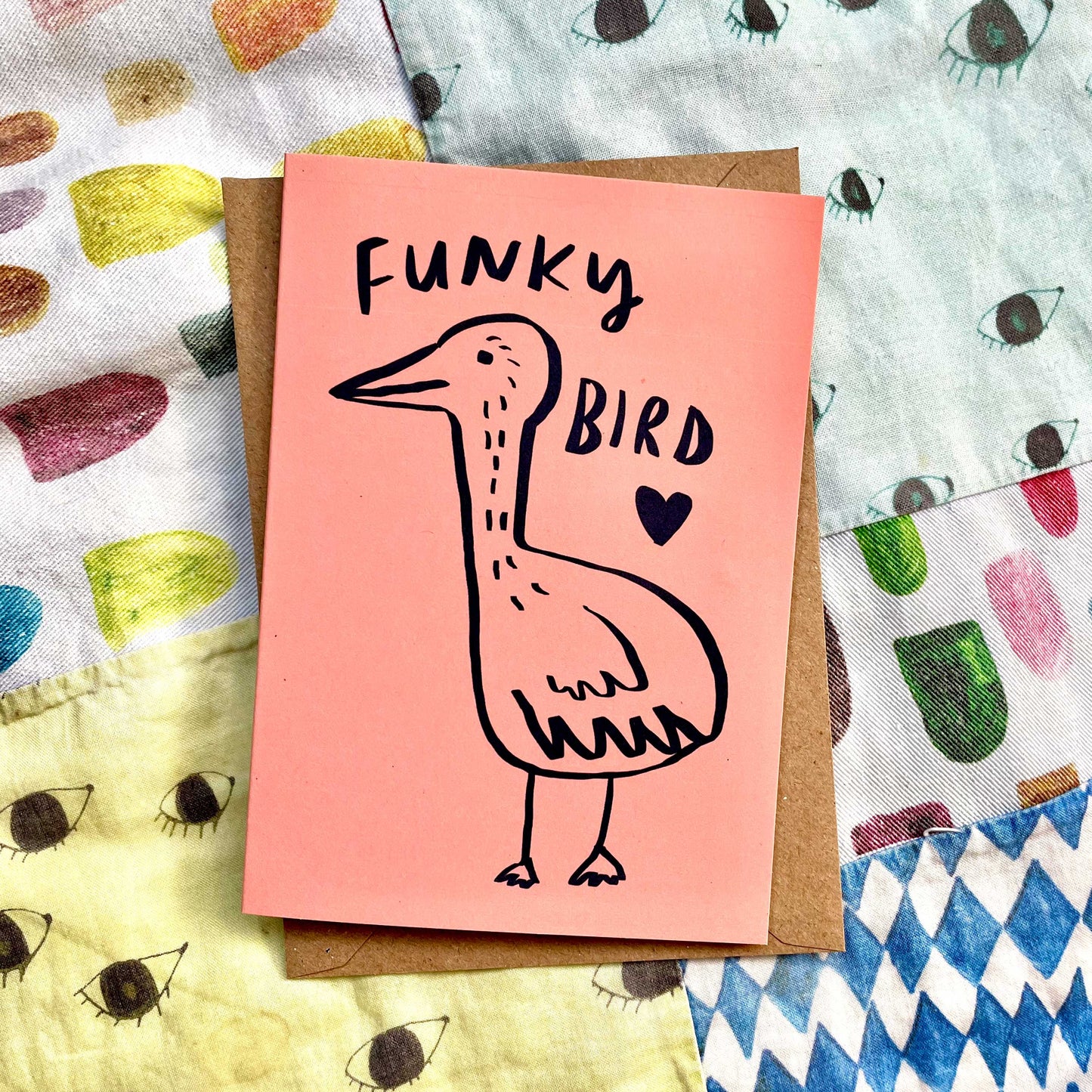 Funky Bird greeting card