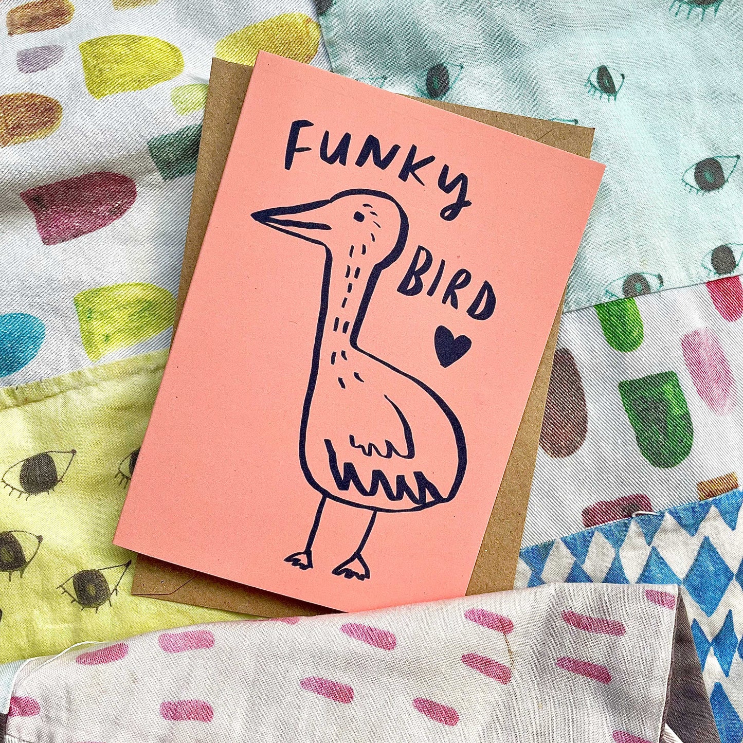 Funky Bird greeting card