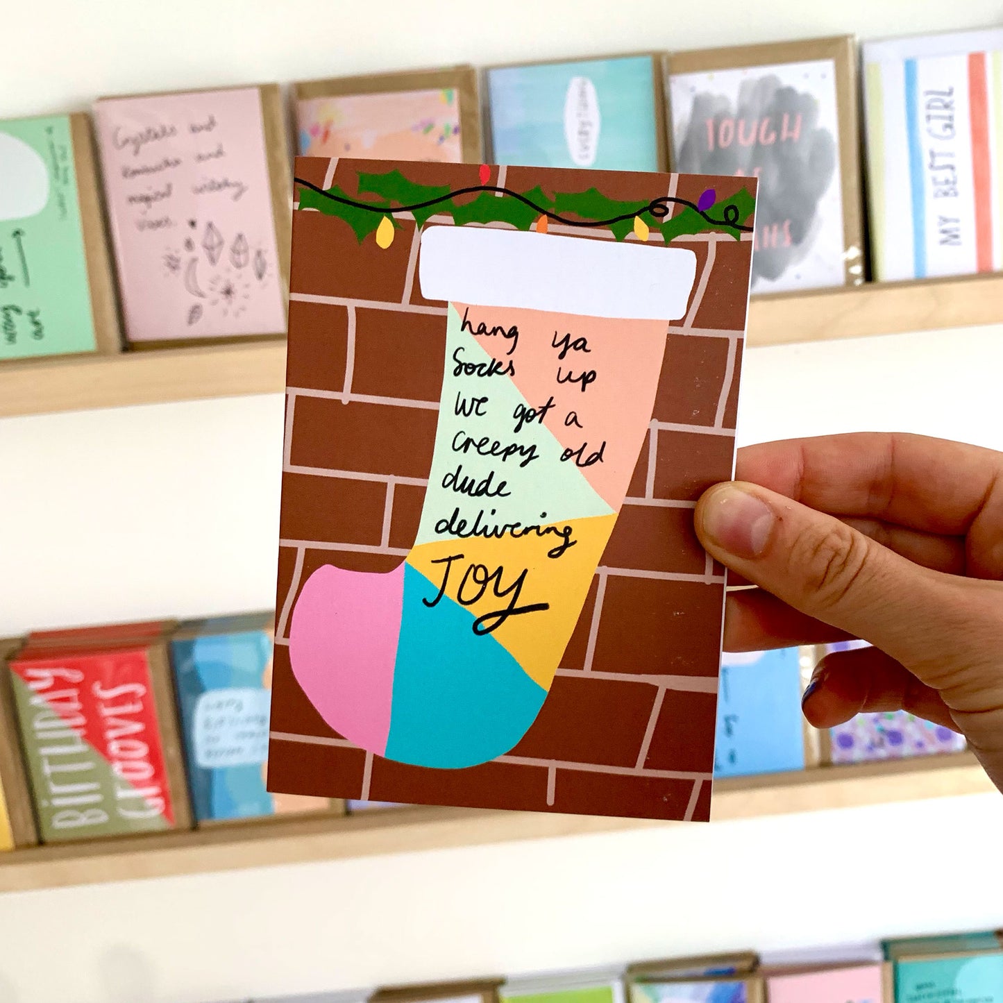 Hang up ya socks christmas card