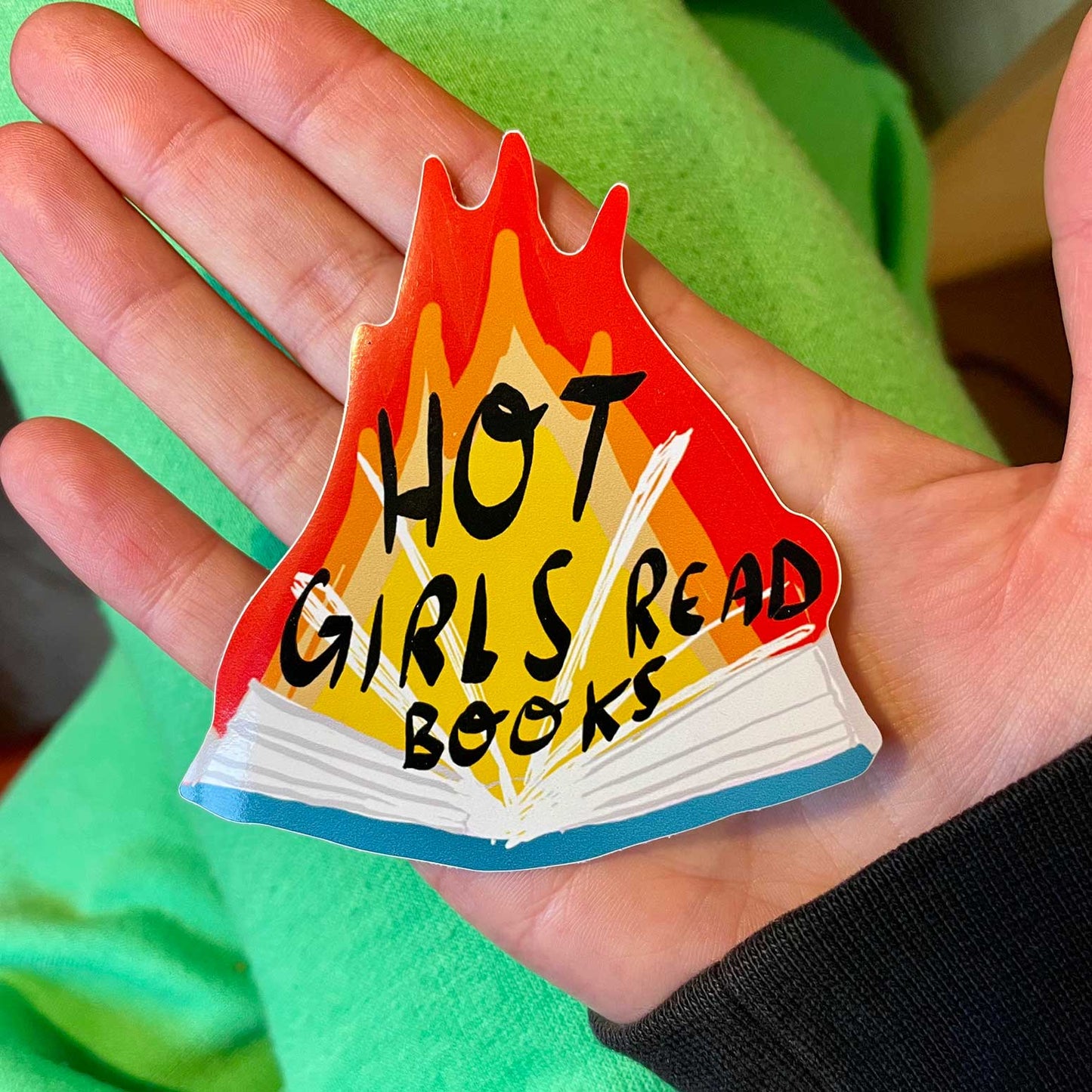 Hot Girls Read Books Vinyl Sticker