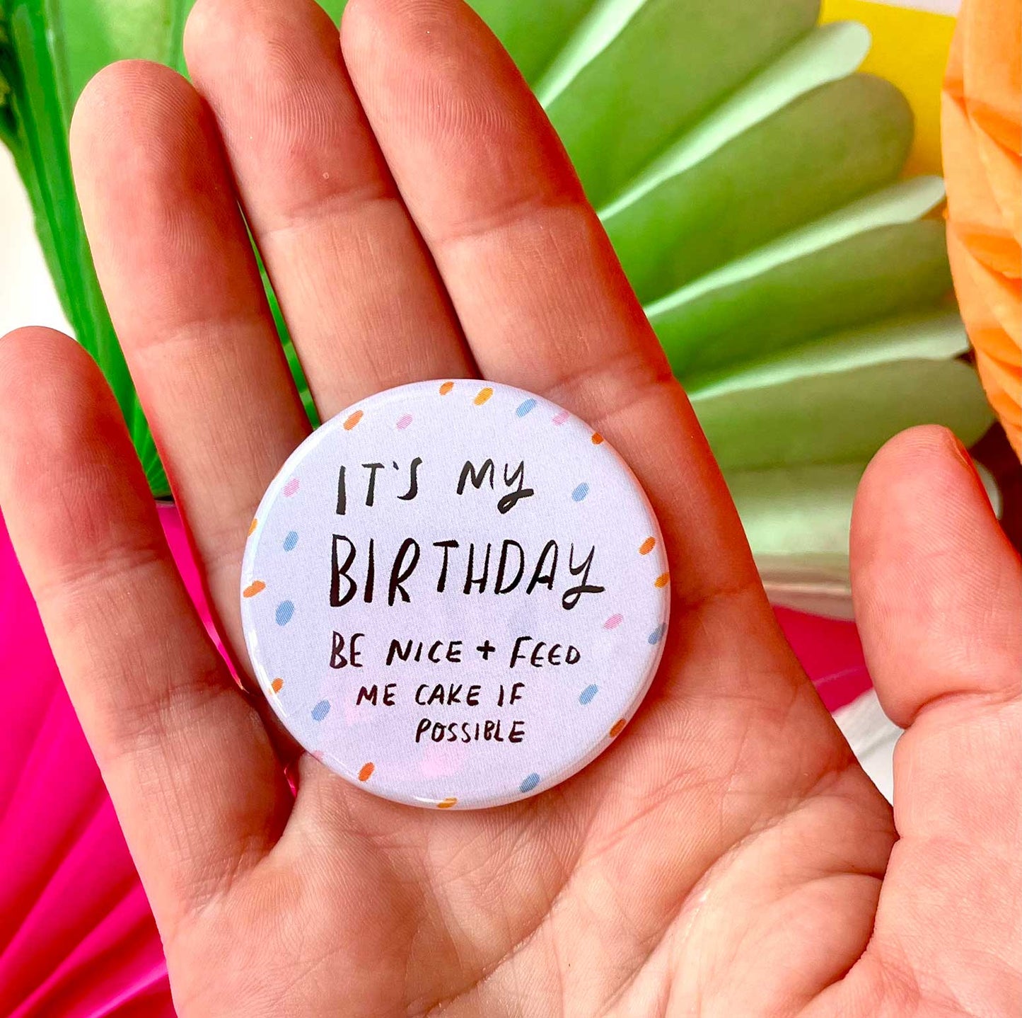 Mini feminist/ in retrograde/ on a journey badge