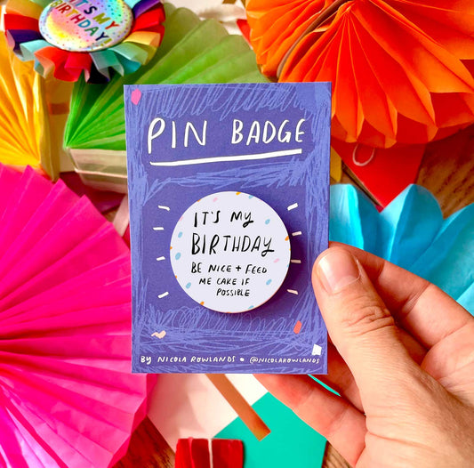 Cake birthday badge