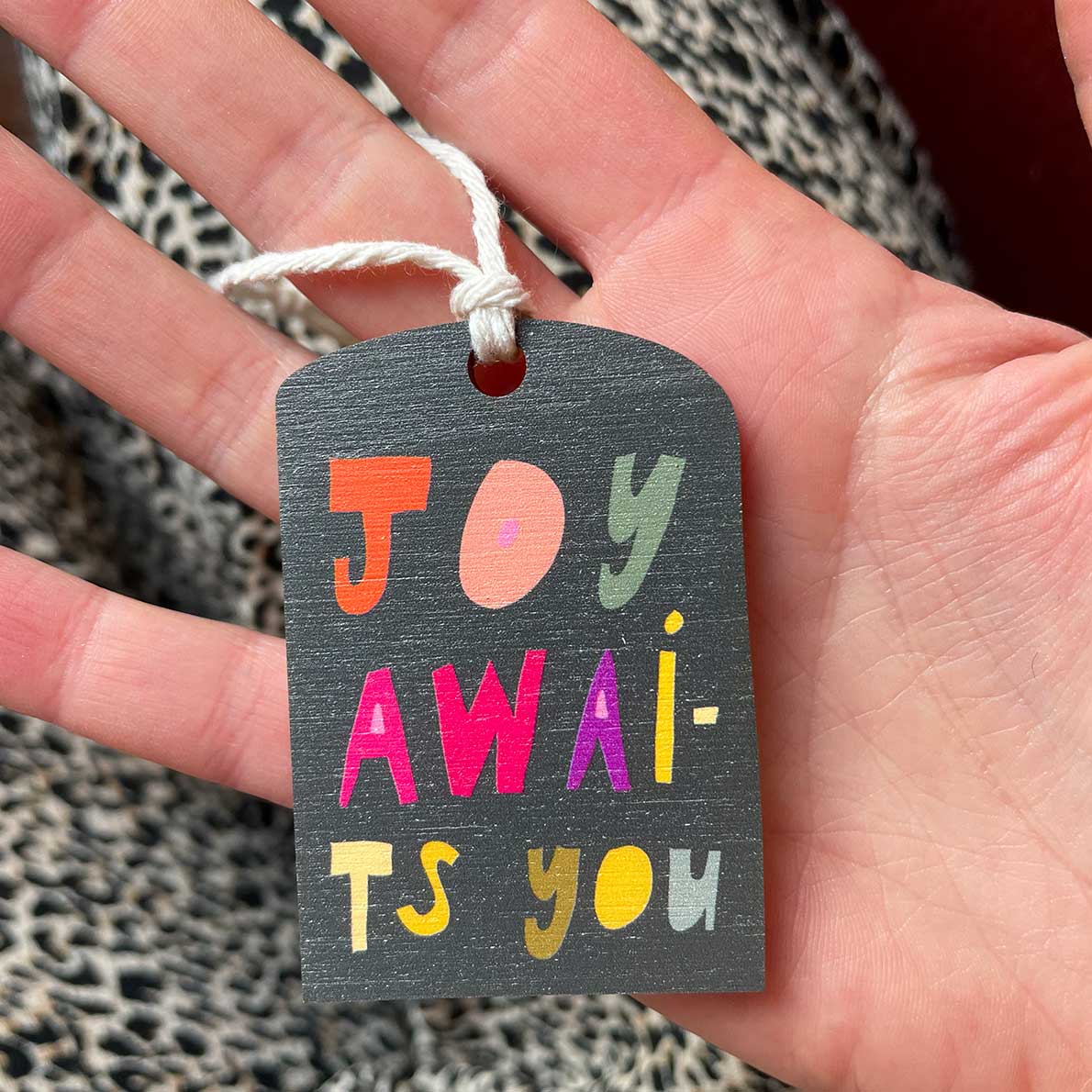 Joy Awaits You Christmas tree ornament