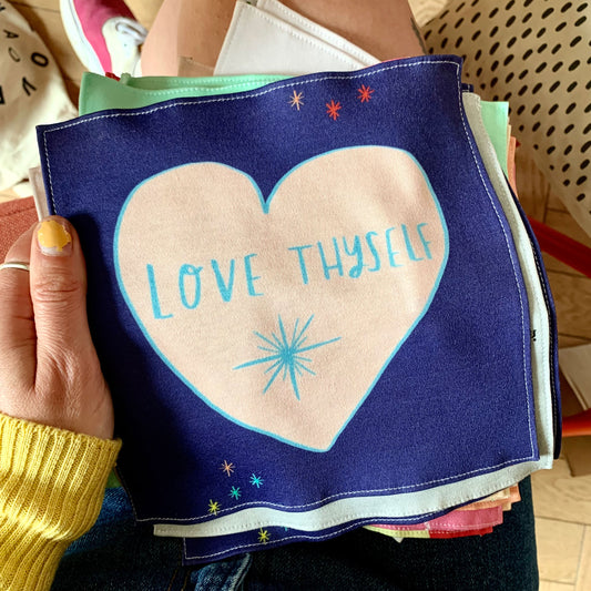 Love Thyself organic cotton handkerchief