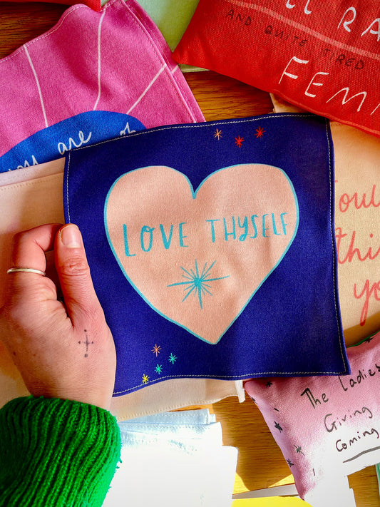 Love Thyself organic cotton handkerchief