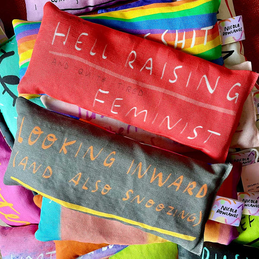 Hell Raising Feminist - Handmade Lavender Eye Bag