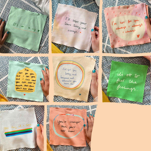 Couldn't do this without you organic cotton handkerchief