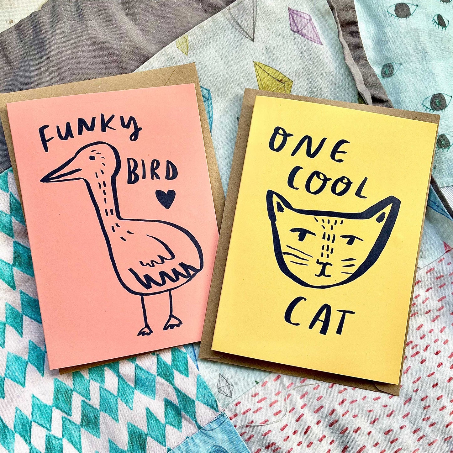 Funky Bird greeting card