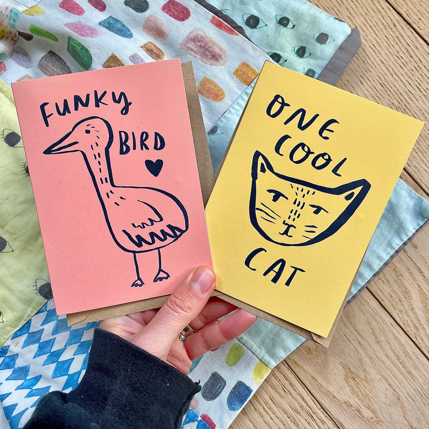 Funky Bird greeting card