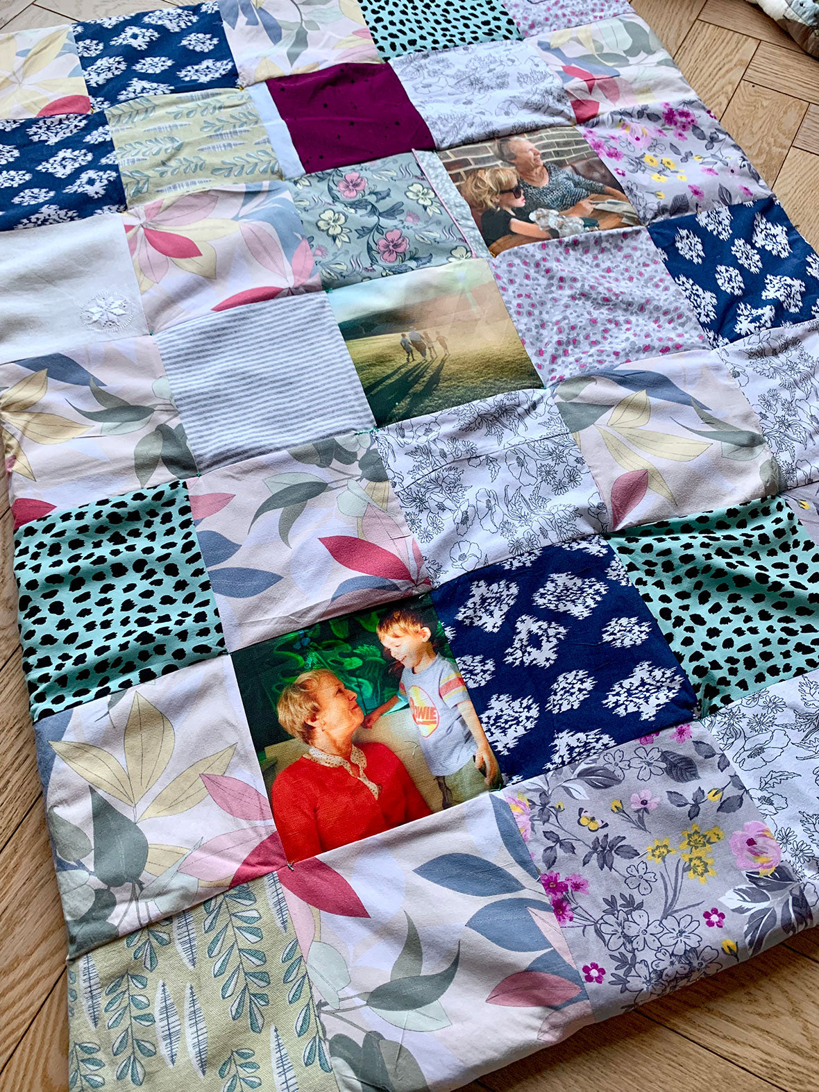 Family heirloom memory quilt