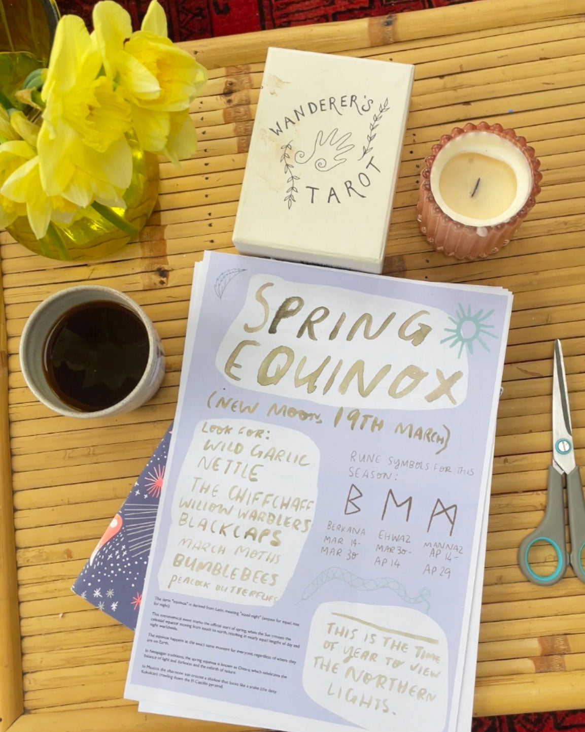 Spring Equinox Journal The Year collage kit with prompts to inspire and lead you to your goals.