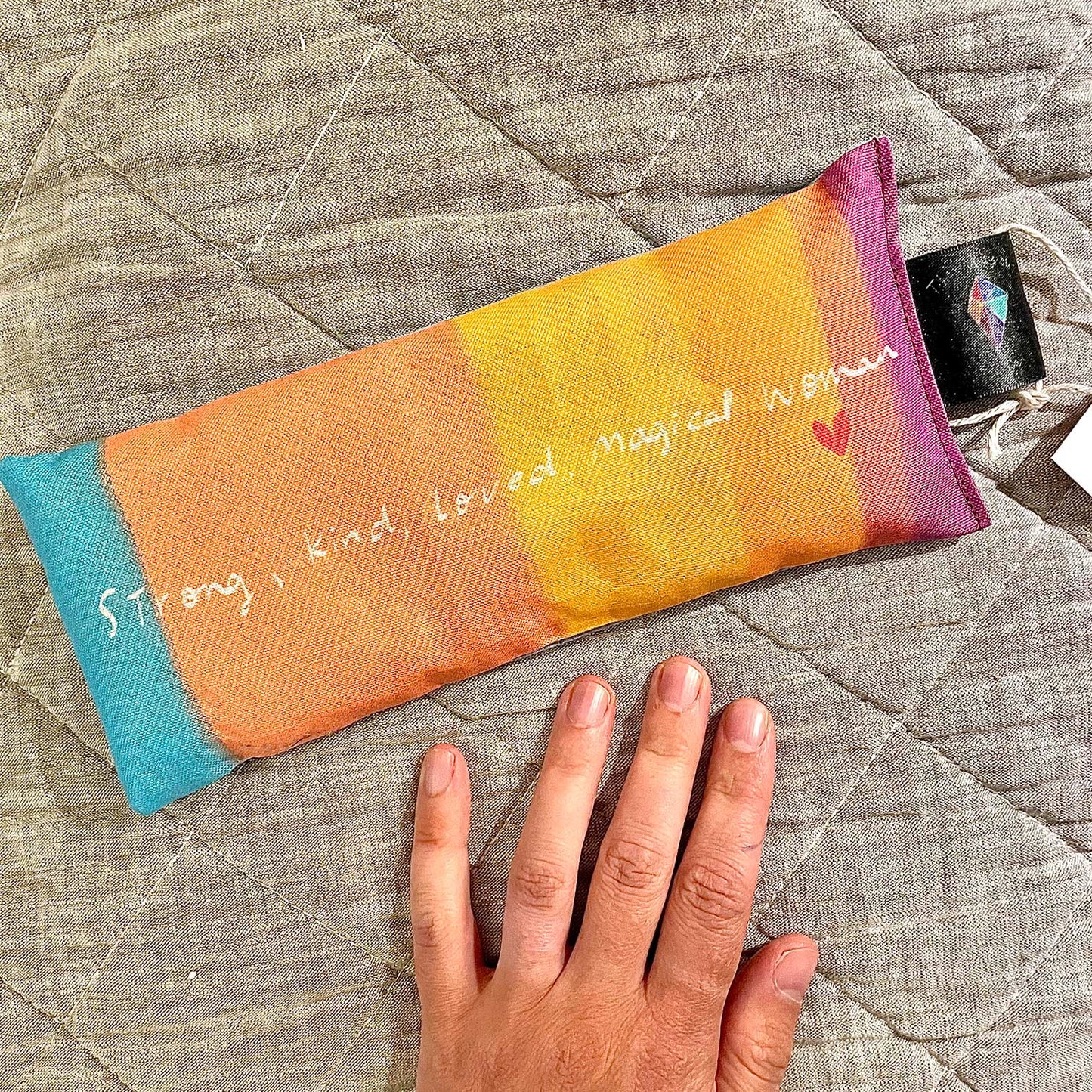 Handmade affirmation Lavender Bag: strong loved magical Woman. for zen, meditation deep sleep and yoga