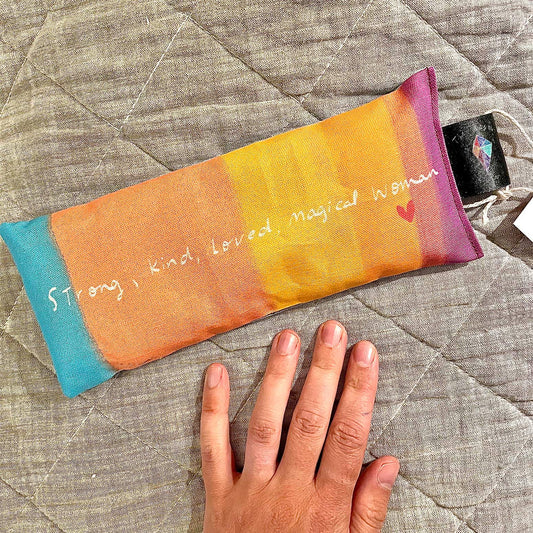 Handmade affirmation Lavender Bag: strong loved magical Woman. for zen, meditation deep sleep and yoga