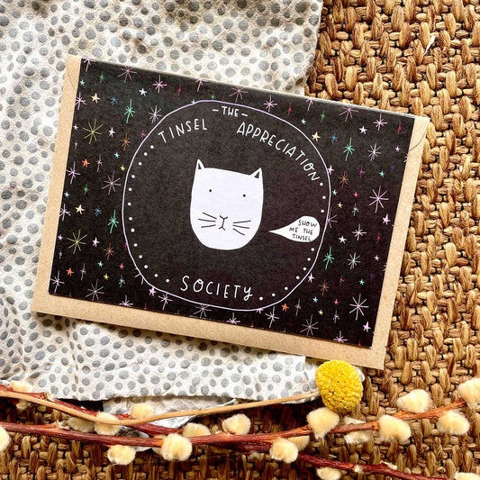 Tinsel society card