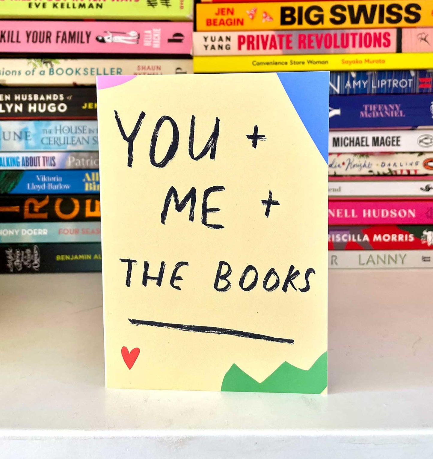 You + Me + The Books card