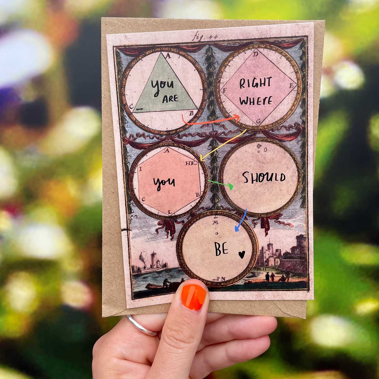 You are right where you should be card