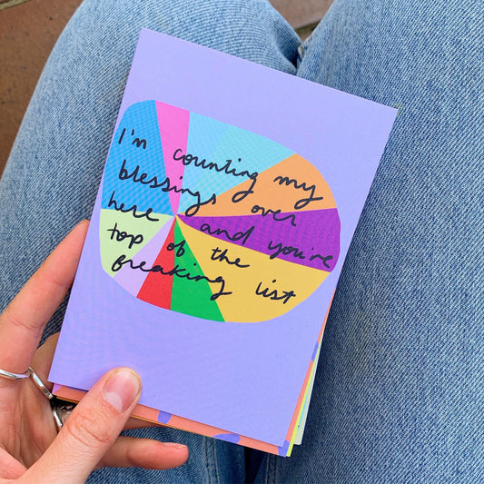 Counting my blessings card