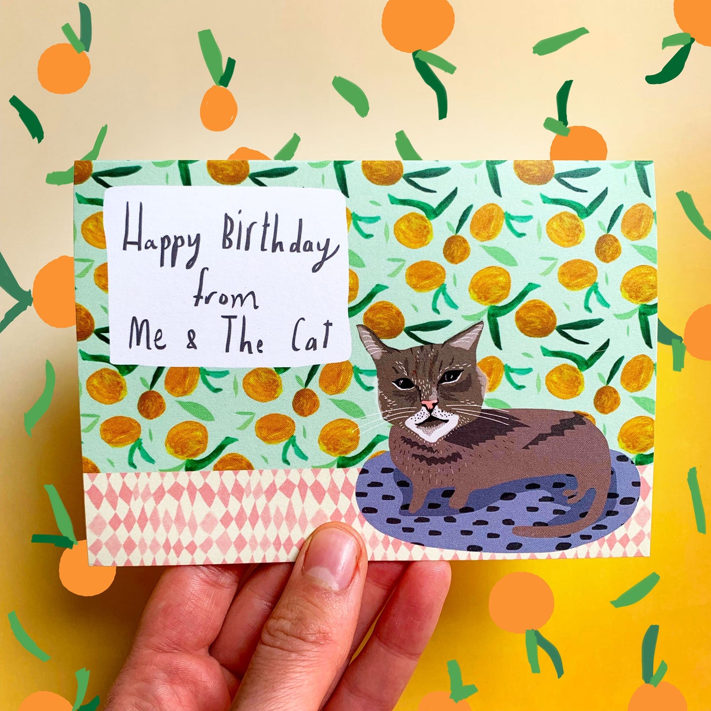 Happy Birthday from me & The Cat card