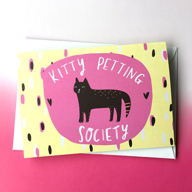 Kitty petting Card