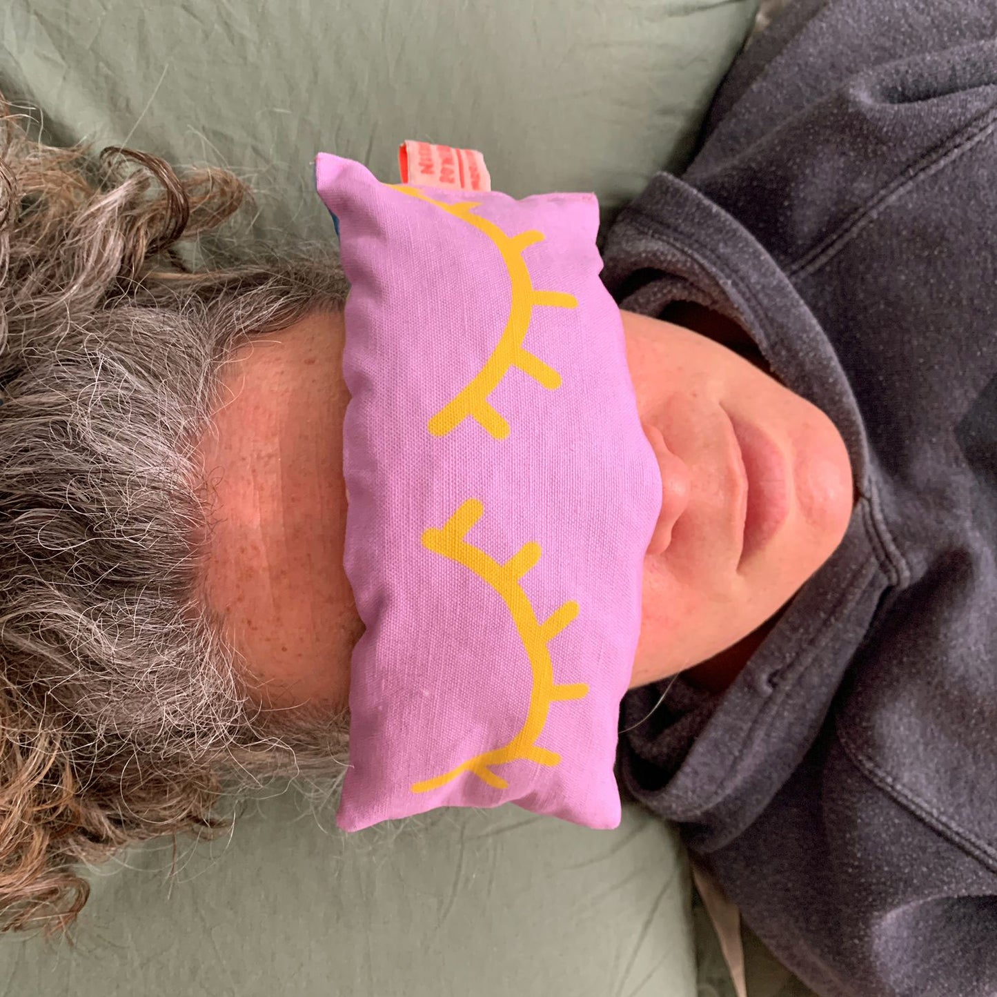 Violet Handmade Lavender Bag with friendly eyes: for zen, meditation deep sleep and yoga