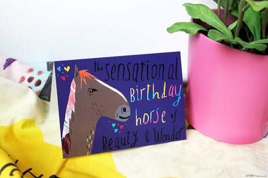 Sensational Birthday Horse card