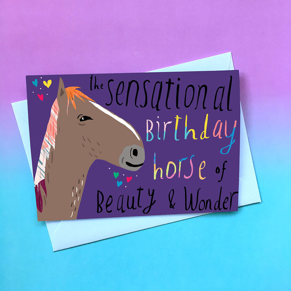 Sensational Birthday Horse card
