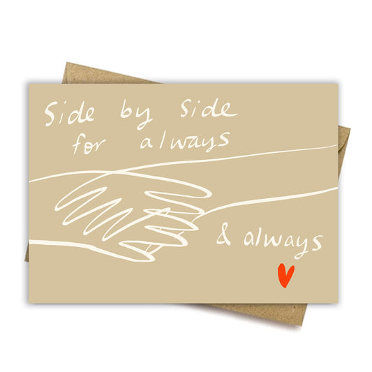 Side by side for always greeting card